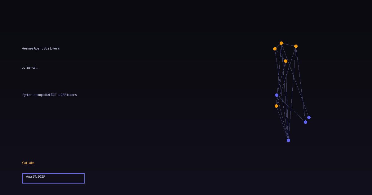 Hermes Agent cut 282 tokens per call by deleting prompts its memory tool already teaches